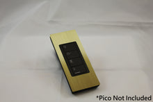 Load image into Gallery viewer, Vision Architrave Faceplate one Lutron Pico Control with black Frame - Satin Brass (Metal Plated)