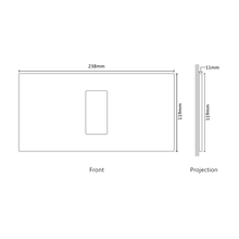 Load image into Gallery viewer, Vision GrafikEye Faceplate for one Lutron Pico Control, Layout: 00100 with black Frame - Matt Black RAL 9005 (Metal Powder Coated)