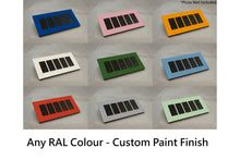 Load image into Gallery viewer, Vision GrafikEye Faceplate for five Lutron Pico Controls, Layout: 11111 with black Frame - Any RAL Colour (Metal Powder Coated)