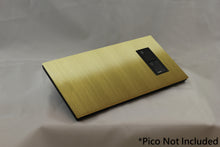 Load image into Gallery viewer, Vision GrafikEye Faceplate for one Lutron Pico Control, Layout: 00001 with black Frame - Satin Brass