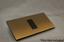 Load image into Gallery viewer, Vision GrafikEye Faceplate for one Lutron Pico Control, Layout: 00100 with black Frame - Bronze Antique (Metal Plated)