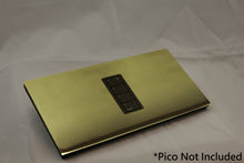 Load image into Gallery viewer, Vision GrafikEye Faceplate for one Lutron Pico Control, Layout: 00100 with black Frame - Polished Brass (Metal Plated)