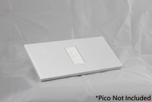 Load image into Gallery viewer, Vision GrafikEye Faceplate for one Lutron Pico Control, Layout: 00100 with white Frame - Matt White RAL 9016 (Metal Powder Coated)