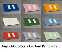 Load image into Gallery viewer, Vision GrafikEye Faceplate for two Lutron Pico Controls, Layout: 01010 with white Frame - Any RAL Colour (Metal Powder Coated)