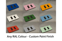 Load image into Gallery viewer, Vision GrafikEye Faceplate for two Lutron Pico Controls, Layout: 01010 with black Frame - Any RAL Colour (Metal Powder Coated)