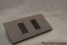 Load image into Gallery viewer, Vision GrafikEye Faceplate for two Lutron Pico Controls, Layout: 01010 with black Frame - Chocolate Bronze (Metal Plated)