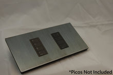 Load image into Gallery viewer, Vision GrafikEye Faceplate for two Lutron Pico Controls, Layout: 01010 with black Frame - Jordan Bronze (Metal Plated)