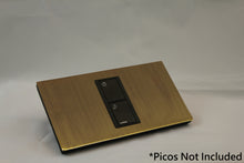 Load image into Gallery viewer, LD UK Rectangle Faceplate for one Lutron Pico control with black Frame- Antique Brass (Metal Plated)