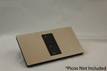 Load image into Gallery viewer, LD UK Rectangle Faceplate for one Lutron Pico control with black Frame - Satin Nickel (Metal Plated)