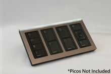 Load image into Gallery viewer, LD UK Rectangle Faceplate for four Lutron Pico controls with black Frame - Polished Chrome (Metal Plated)