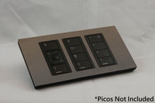 Load image into Gallery viewer, Vision UK Rectangle Faceplate for three Lutron Pico controls with black Frame - Chocolate Bronze (Metal Plated)