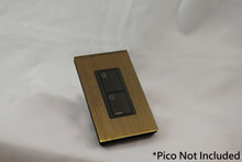 Load image into Gallery viewer, Vision US Architectural Faceplate one Lutron Pico Control with black Frame - Antique Brass (Metal Plated)