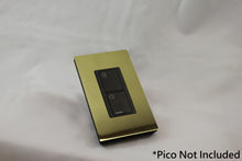 Load image into Gallery viewer, Vision US Architectural Faceplate one Lutron Pico Control with black Frame - Polished Brass (Metal Plated)