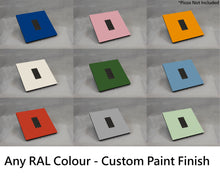 Load image into Gallery viewer, Vision 8-Gang Grid Faceplate for 1 Lutron Pico Control, Layout: 010 with black Frame - Any RAL Colour (Metal Powder Coated)