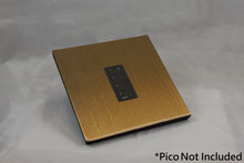 Load image into Gallery viewer, Vision 8-Gang Grid Faceplate for 1 Lutron Pico Control, Layout: 010 with black Frame - Bronze Antique (Metal Plated)