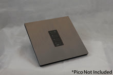 Load image into Gallery viewer, Vision 8-Gang Grid Faceplate for 1 Lutron Pico Control, Layout: 010 with black Frame - Chocolate Bronze (Metal Plated)