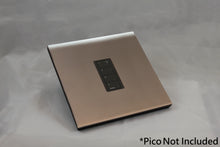 Load image into Gallery viewer, Vision 8-Gang Grid Faceplate for 1 Lutron Pico Control, Layout: 010 with black Frame - Polished Chrome (Metal Plated)