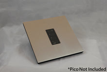 Load image into Gallery viewer, Vision 8-Gang Grid Faceplate for 1 Lutron Pico Control, Layout: 010 with black Frame - Satin Nickel (Metal Plated)