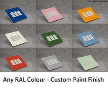 Load image into Gallery viewer, Vision 8-Gang Grid Faceplate for 3 Lutron Pico Controls, Layout: 111 with white Frame - Any RAL Colour (Metal Powder Coated)