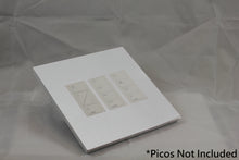 Load image into Gallery viewer, Vision 8-Gang Grid Faceplate for 3 Lutron Pico Controls, Layout: 111 with white Frame - Matt White (Metal Powder Coated)