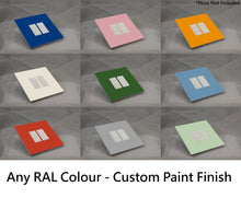 Load image into Gallery viewer, Vision 8-Gang Grid Faceplate for 2 Lutron Pico Controls, Layout: 0110 with white Frame - Any RAL Colour (Metal Powder Coated)