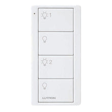 Load image into Gallery viewer, Lutron Pico Light Remote: 4-button with lights icon (2-group) (On,Off) - White PK2-4B-TAW-L21