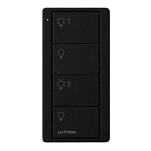 Load image into Gallery viewer, Lutron Pico Light Remote: 4-button with lights icon (2-group) (On,Off) - Black PK2-4B-TBL-L21