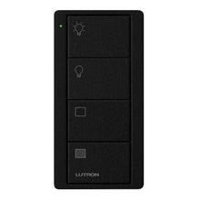 Load image into Gallery viewer, Lutron Pico Light/Blinds Remote: 4-button with lights icon (2-group) (On, Off) - Black PK2-4B-TBL-LS21