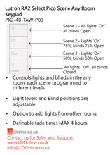 Load image into Gallery viewer, Lutron Pico Scene Any Room Keypad - White  PK2-4B-TAW-P03