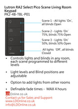 Load image into Gallery viewer, Lutron Pico Scene Living Room Keypad - Black
