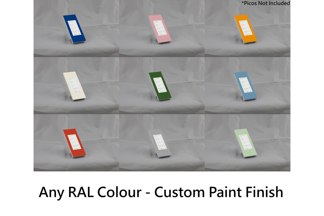 Vision Architrave Faceplate one Lutron Pico Control with white Frame - Any RAL Colour (Metal Powder Coated)