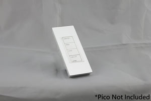 Vision Architrave Faceplate one Lutron Pico Control with white Frame - Matt White RAL 9016 (Metal Powder Coated)