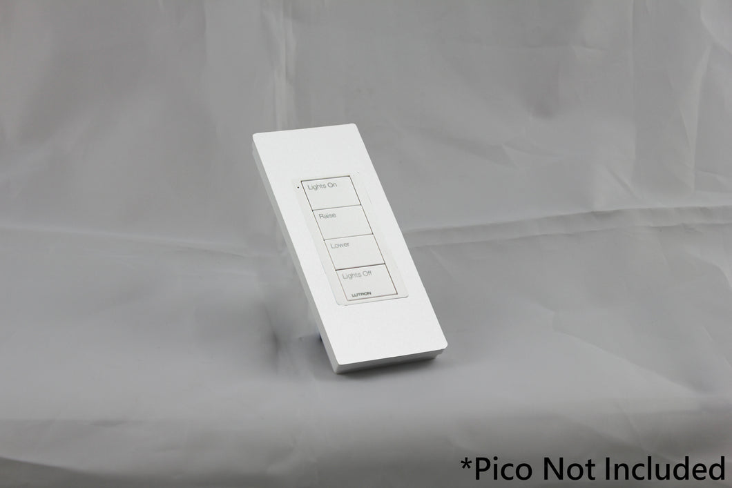 Vision Architrave Faceplate one Lutron Pico Control with white Frame - Matt White RAL 9016 (Metal Powder Coated)