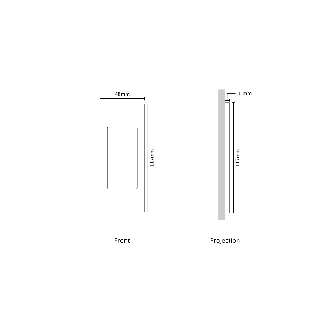 Face Plate Frame Vision Architrave Faceplate one Lutron Pico Control with black Frame ...