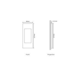 Architrave faceplate dimensions