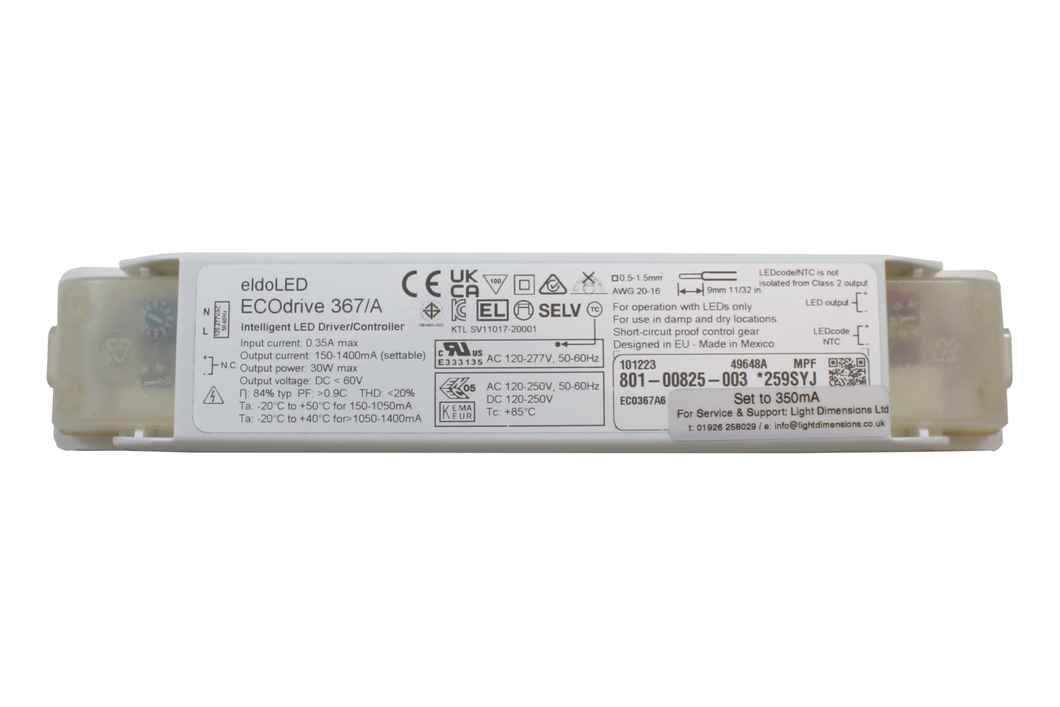 eldoLED ECOdrive 367/A6 - 30W constant current LED driver with configuration