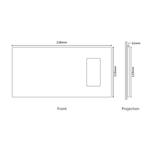 Vision GrafikEye Faceplate for one Lutron Pico Control, Layout: 00001 with white Frame - Matt White (Metal Powder Coated)