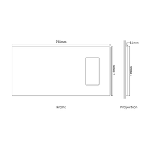 Load image into Gallery viewer, Vision GrafikEye Faceplate for one Lutron Pico Control, Layout: 00001 with black Frame - Any RAL Colour (Metal Powder Coated)
