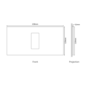 Vision GrafikEye Faceplate for one Lutron Pico Control, Layout: 00100 with black Frame - Bronze Antique (Metal Plated)