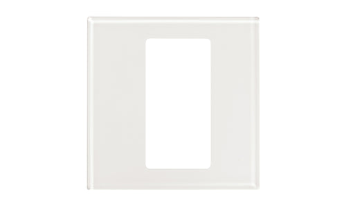 Lutron Faceplate for single Pico control - Clear Glass with White Paint