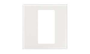 Lutron Faceplate for single Pico control - Clear Glass with White Paint