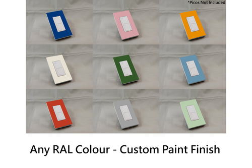 Vision US Architectural Faceplate one Lutron Pico Control with white Frame - Any RAL Colour (Metal Powder Coated)