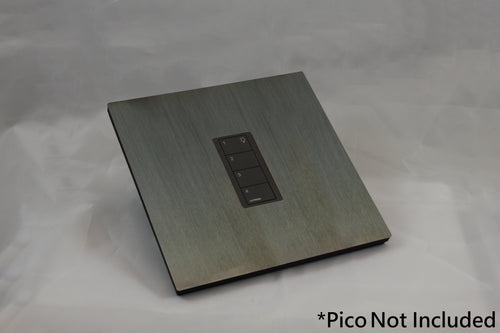 Vision 8-Gang Grid Faceplate for 1 Lutron Pico Control, Layout: 010 with black Frame - Jordan Bronze