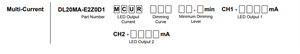 eldoLED DUALdrive 20MA-E2Z0D1 Custom Multi-Current Configuration diagram