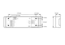 Load image into Gallery viewer, eldoLED LINEARdrive 200D-D2Z2D2 – 8A DALI dimmable constant voltage LED driver with Custom LightShape Configuration
