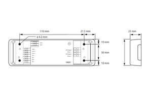 eldoLED LINEARdrive 200D-D2Z2D2 – 8A DALI dimmable constant voltage LED driver with Custom LightShape Configuration