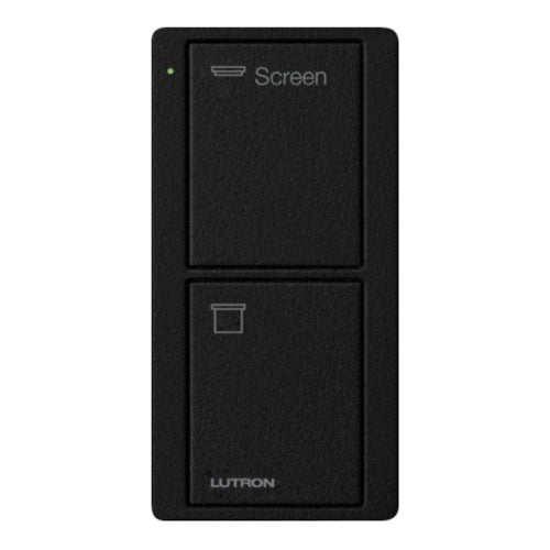 Lutron Pico Video Screen Remote: 2-button with Screen Icons (On,Off) - Black PK2-2B-TBL-S08