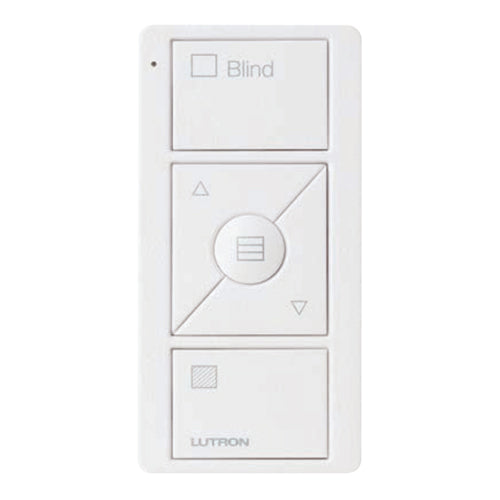 Lutron Pico Horizontal Sheer Blind Remote: 3-button with raise/lower with blind icons and 'Blind' text - White PK2-3BRL-TAW-S09