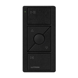 Lutron Pico Audio Remote: 3-button with raise/lower with audio icons - Black