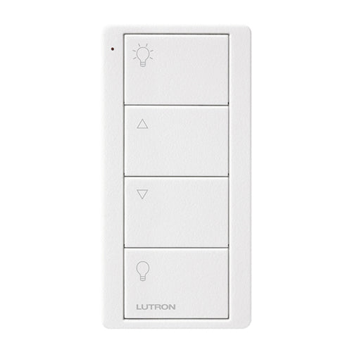 Lutron Pico Light Remote: 4-button lights icons (On, raise, lower, off) - White